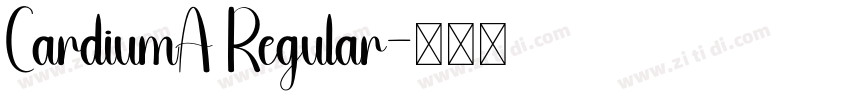 CardiumA Regular字体转换
